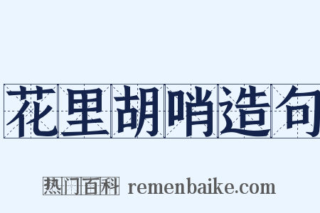 花里胡哨造句是什么意思的图片
